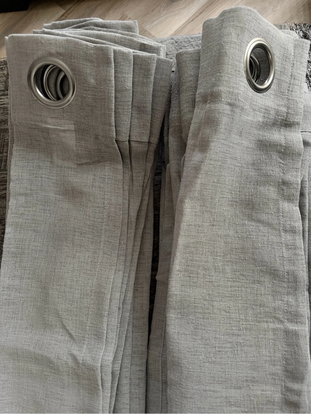 jcpenney Gray Sheer Grommet Window Curtain Panel 50”w x 95”l -
